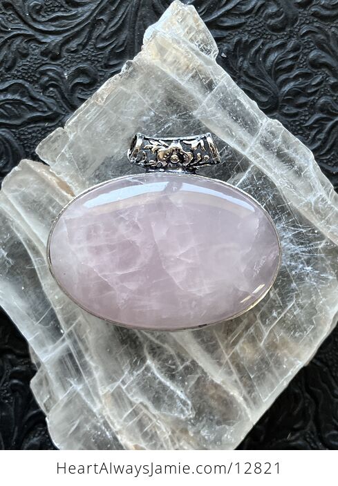 Pink Rose Quartz Crystal Stone Jewelry Pendant - #RDLaFYjAfuE-5