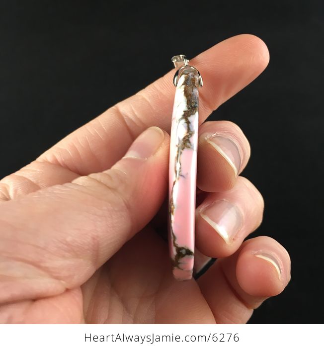 Pink Synthetic Turquoise Stone Jewelry Pendant - #9HKtVE9yo4A-5