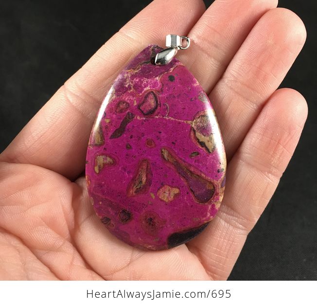 Pink Tan and Brown Choi Finches Stone Pendant - #cfJuhDvCCbA-1