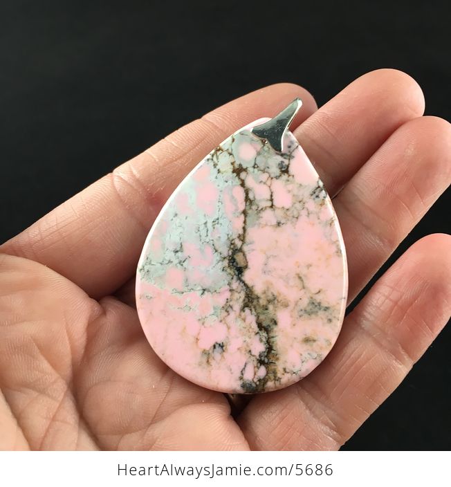 Pink Turquoise Stone Jewelry Pendant - #XqlvGoN1BLw-6