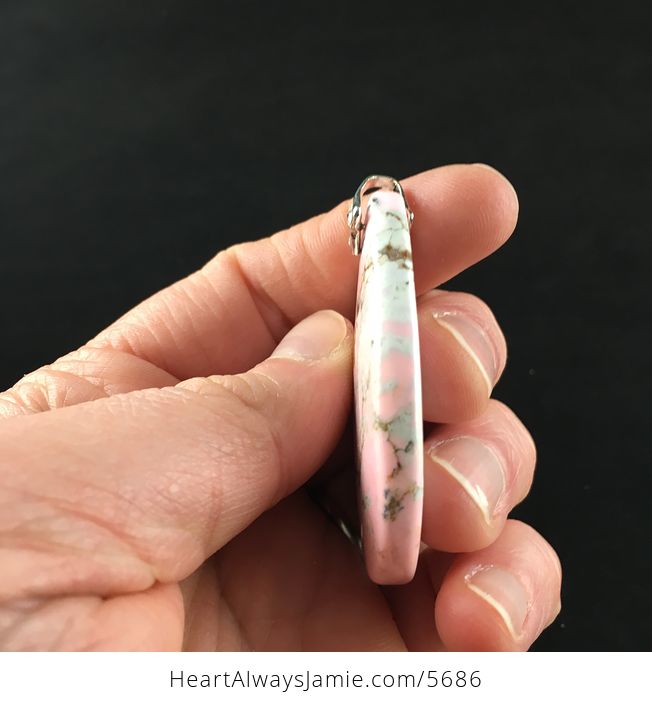 Pink Turquoise Stone Jewelry Pendant - #XqlvGoN1BLw-5