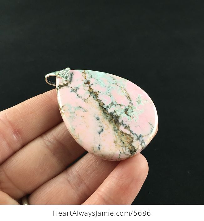 Pink Turquoise Stone Jewelry Pendant - #XqlvGoN1BLw-4