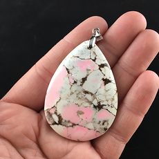 Pink White and Brown Turquoise Stone Jewelry Pendant #1ZkRMNQ0JXE