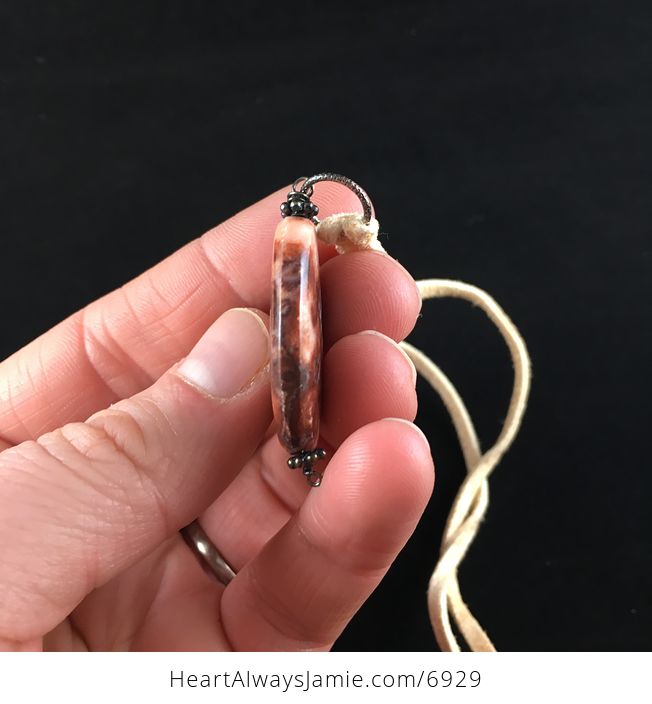 Pink Zebra Jasper Stone Jewelry Pendant Necklace - #X65mu0pjAuQ-3