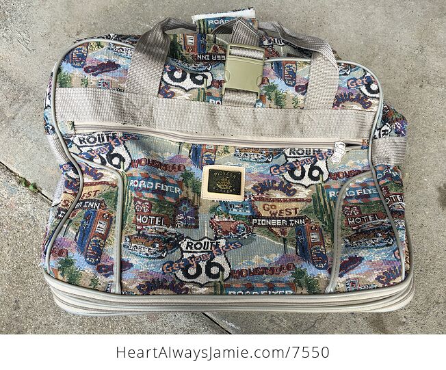 Pioneer Express Route 66 Rolling Tapestry Travel Bag - #HhN7zK5UkpU-1
