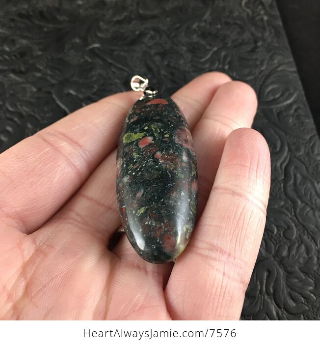 Plumite Jasper Stone Jewelry Pendant - #sPNkiCXegG4-2