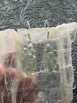 Prasiolite Green Amethyst Quartz Crystal Stone Jewelry Earrings #fY3YaN2Mus0