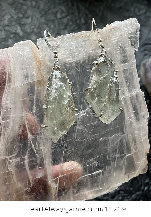 Prasiolite Green Amethyst Quartz Crystal Stone Jewelry Earrings - #0U2bEayiX9I-2