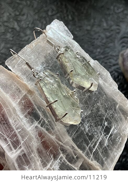 Prasiolite Green Amethyst Quartz Crystal Stone Jewelry Earrings - #0U2bEayiX9I-3