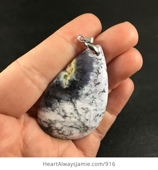 Pretty African Dendrite Moss Opal Stone Pendant Necklace - #cs87QJunrSw-2