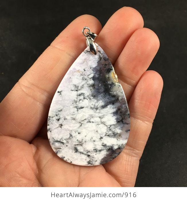 Pretty African Dendrite Moss Opal Stone Pendant Necklace - #cs87QJunrSw-3