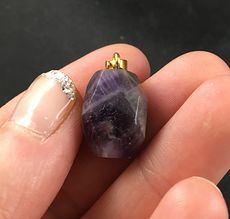 Pretty Faceted Purple Amethyst Stone Pendant #vRmuehpLrwA