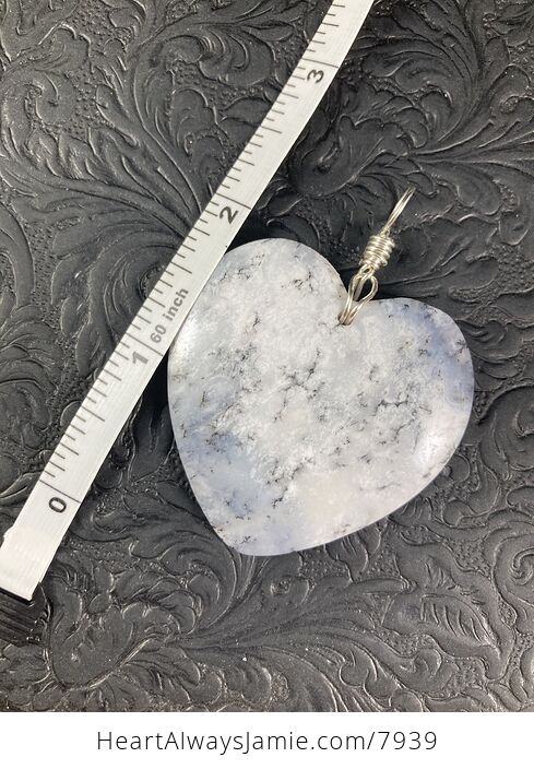 Pretty Heart Shaped African Dendrite Moss Opal Stone Pendant - #FMewh1dm6eA-3