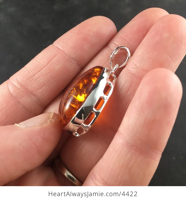 Pretty Lab Created Amber Pendant Necklace - #gejSgc8Zx70-3