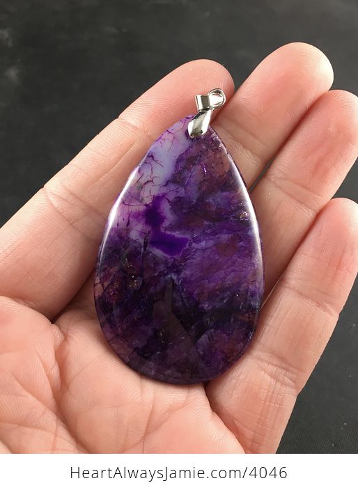 Pretty Purple Druzy Stone Jewelry Pendant - #s4az5XDR7CY-1