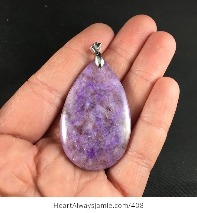 Pretty Purple Lepidolite Stone Stone Pendant - #o1xliTXyopU-1
