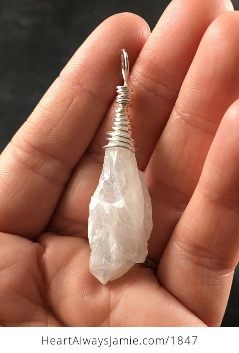 Pretty White Aurora Borealis Ab Crystal Stone Pendant Necklace - #ihm4bnBHYec-3