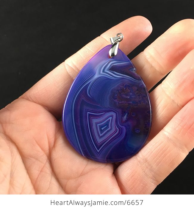 Purple Agate Stone Jewelry Pendant - #QyPbSJXLeKs-6