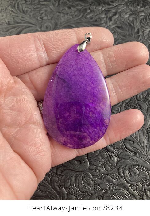 Purple Agate Stone Pendant Jewelry - #weM82F6nxII-7