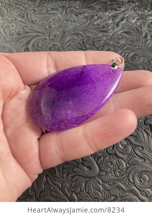 Purple Agate Stone Pendant Jewelry - #weM82F6nxII-5