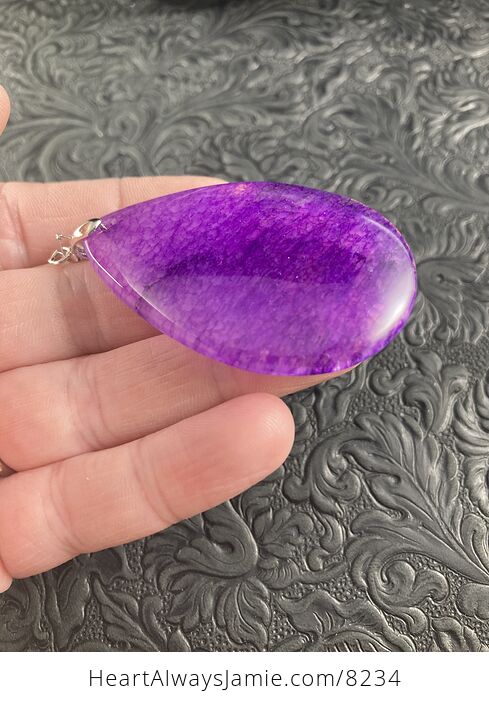 Purple Agate Stone Pendant Jewelry - #weM82F6nxII-6