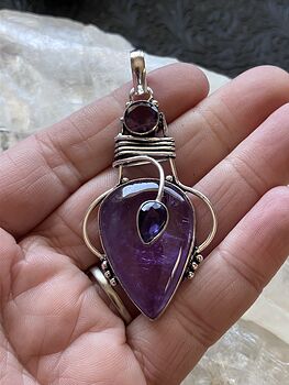 Purple Amethyst Crystal Stone Jewelry Pendant #9xH5lJgLNKg