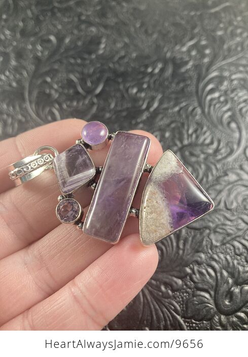 Purple Amethyst Crystal Stones Jewelry Pendant - #NWADa3vHeHQ-4