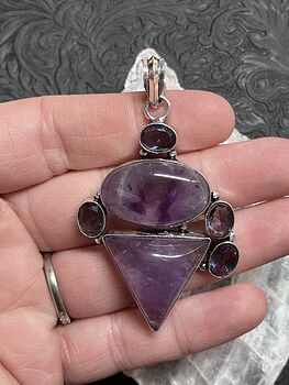 Purple Amethyst Pendant Stone Crystal Jewelry #hLMhYcFrhyc