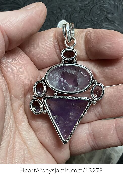 Purple Amethyst Pendant Stone Crystal Jewelry - #hLMhYcFrhyc-4