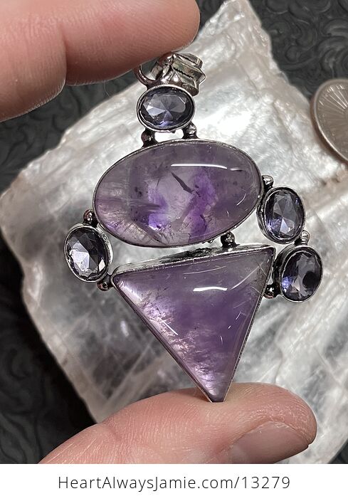 Purple Amethyst Pendant Stone Crystal Jewelry - #hLMhYcFrhyc-7