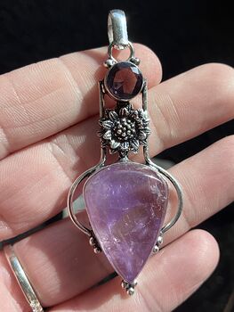 Purple Amethyst Stone Crystal Pendant Jewelry #BvA5Ef0tmNM