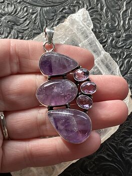 Purple Amethyst Stone Crystal Pendant Jewelry #OAH9JxqjDvQ