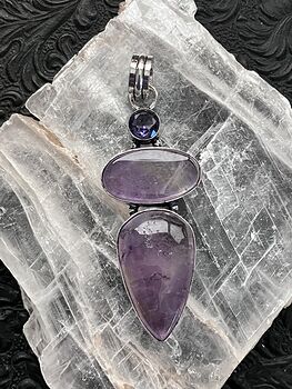 Purple Amethyst Stone Crystal Pendant Jewelry #avEli3QBqac