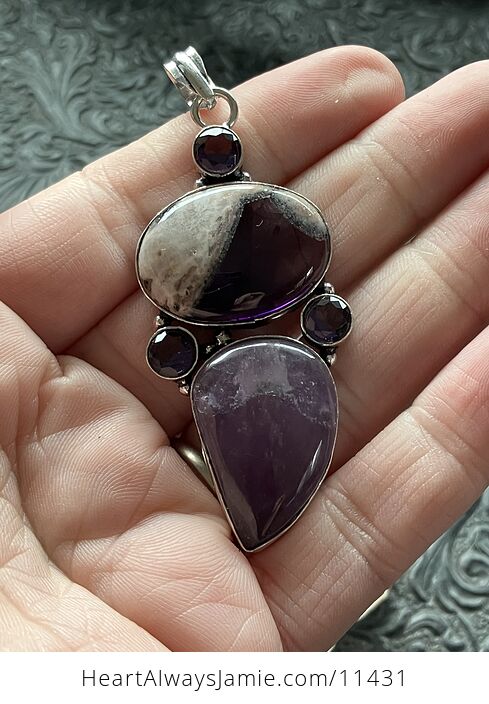 Purple Amethyst Stone Crystal Pendant Jewelry - #Be2q2kkRi34-1