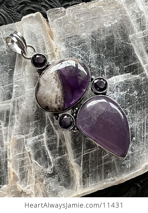 Purple Amethyst Stone Crystal Pendant Jewelry - #Be2q2kkRi34-5