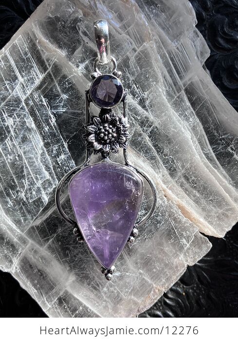 Purple Amethyst Stone Crystal Pendant Jewelry - #BvA5Ef0tmNM-2