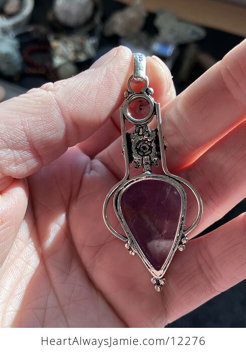 Purple Amethyst Stone Crystal Pendant Jewelry - #BvA5Ef0tmNM-4