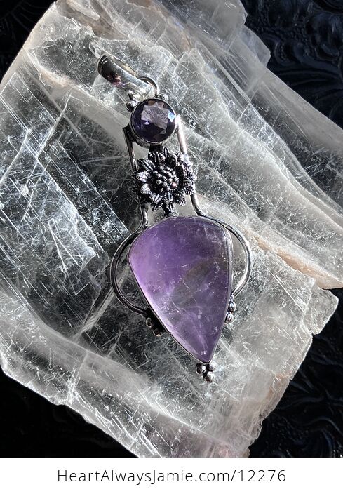 Purple Amethyst Stone Crystal Pendant Jewelry - #BvA5Ef0tmNM-3