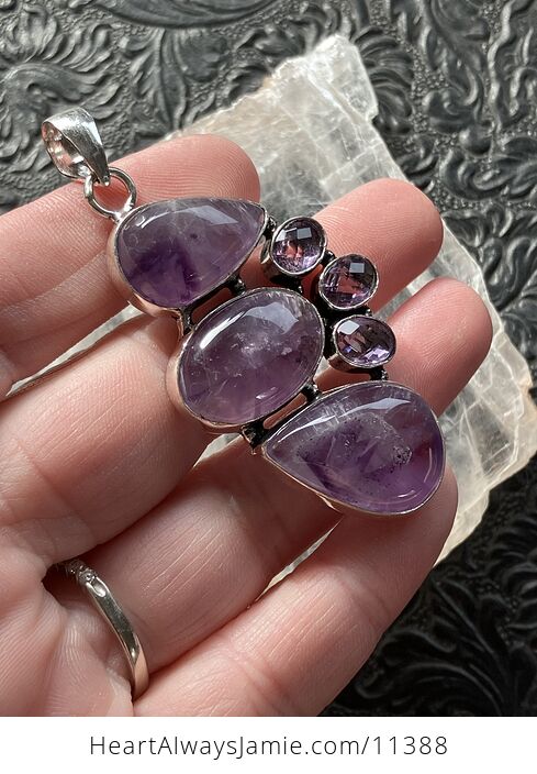 Purple Amethyst Stone Crystal Pendant Jewelry - #OAH9JxqjDvQ-5