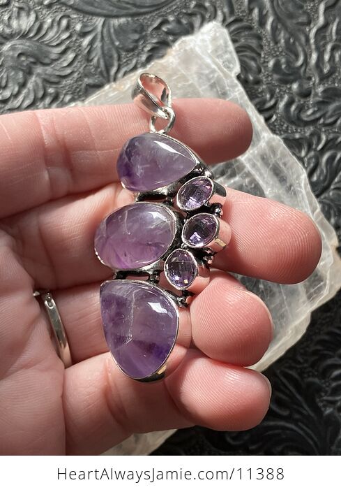 Purple Amethyst Stone Crystal Pendant Jewelry - #OAH9JxqjDvQ-4