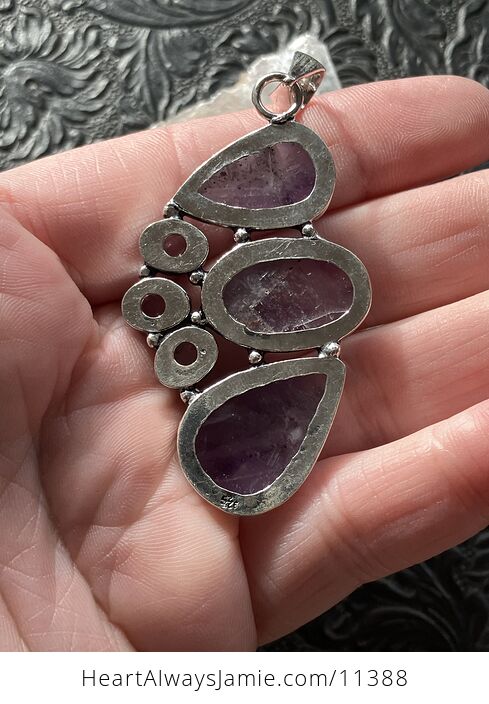 Purple Amethyst Stone Crystal Pendant Jewelry - #OAH9JxqjDvQ-3
