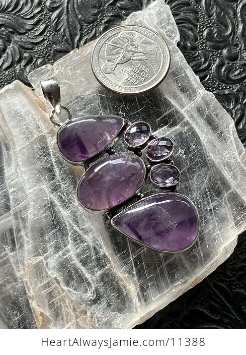 Purple Amethyst Stone Crystal Pendant Jewelry - #OAH9JxqjDvQ-6