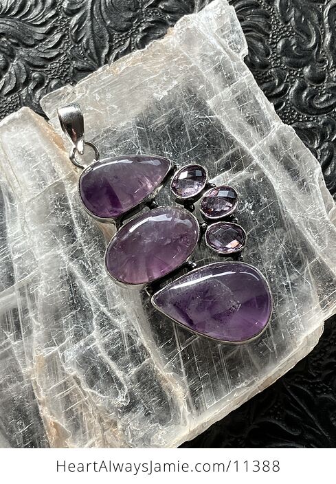 Purple Amethyst Stone Crystal Pendant Jewelry - #OAH9JxqjDvQ-7