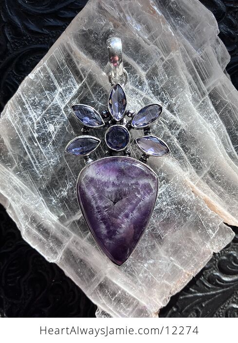 Purple Amethyst Stone Crystal Pendant Jewelry - #RGYHjaVrWZo-2