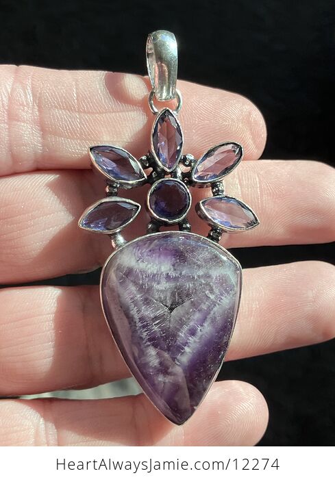 Purple Amethyst Stone Crystal Pendant Jewelry - #RGYHjaVrWZo-1