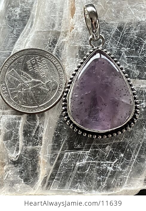 Purple Amethyst Stone Crystal Pendant Jewelry - #X2N8oqcTtXk-6