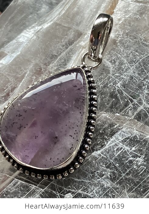 Purple Amethyst Stone Crystal Pendant Jewelry - #X2N8oqcTtXk-3