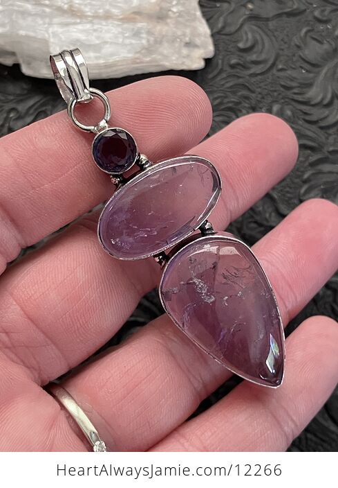 Purple Amethyst Stone Crystal Pendant Jewelry - #avEli3QBqac-3