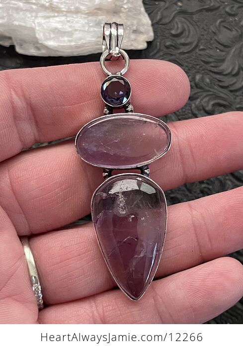 Purple Amethyst Stone Crystal Pendant Jewelry - #avEli3QBqac-2