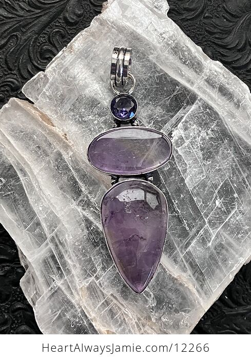 Purple Amethyst Stone Crystal Pendant Jewelry - #avEli3QBqac-1